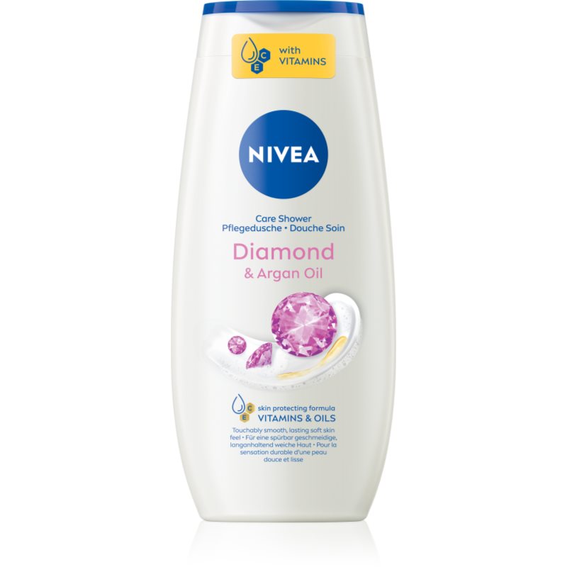 NIVEA Diamond & Argan Oil gel calmant pentru dus 250 ml