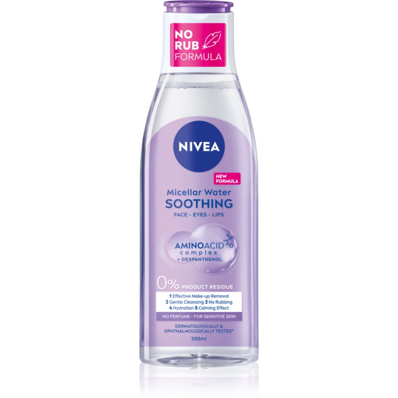 NIVEA Soothing apa pentru curatare cu particule micele pentru piele sensibilă 200 ml