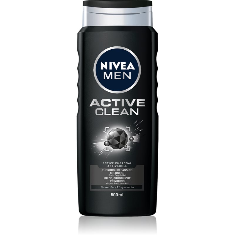 NIVEA MEN Active Clean gel de duș pentru barbati 500 ml