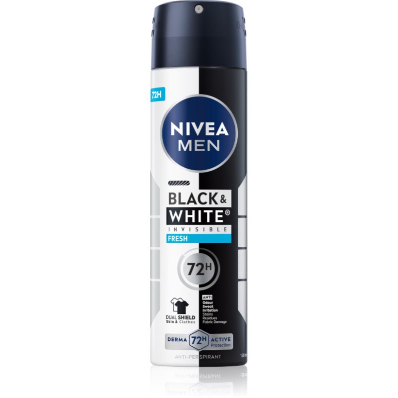 NIVEA MEN Invisible Black & White spray anti-perspirant Fresh 150 ml