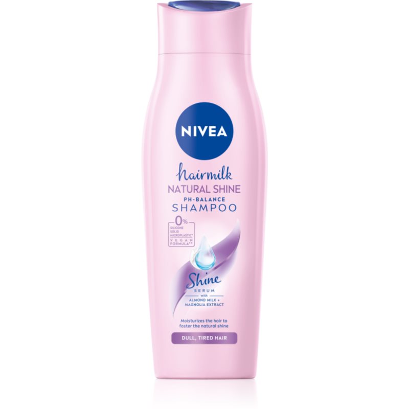 Nivea Hairmilk Natural Shine șampon îngrijire 250 ml