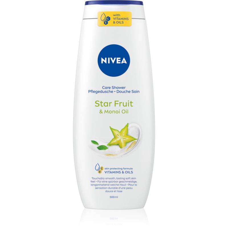 NIVEA Care Shower Star Fruit & Monoi Oil gel de dus hidratant 500 ml NIVEA Care Shower Star Fruit & Monoi Oil gel de dus hidratant 500 ml