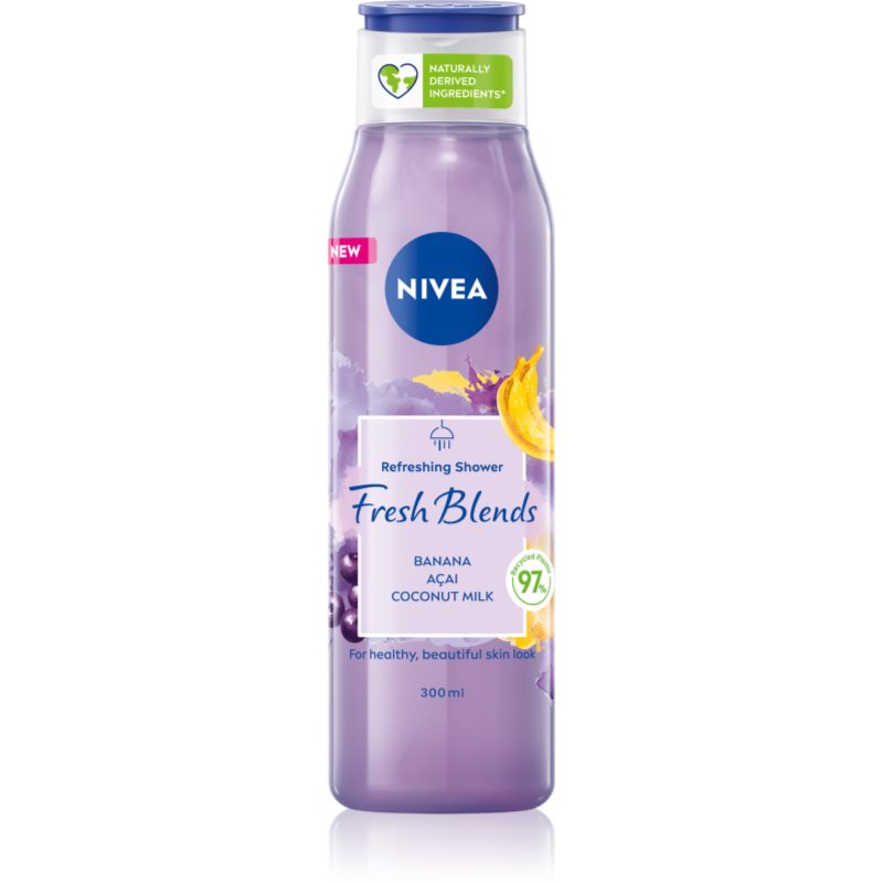 Nivea Fresh Blends Banana & Acai & Coconut Milk gel de dus revigorant 300 ml