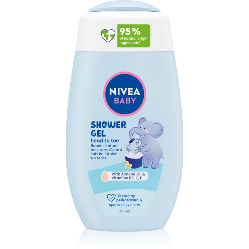 NIVEA BABY gel de dus pentru corp si par 200 ml