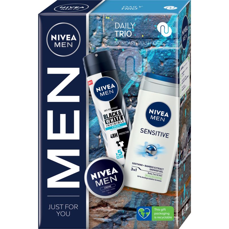 NIVEA MEN Daily Trio set cadou (pentru fata si corp) pentru bărbați