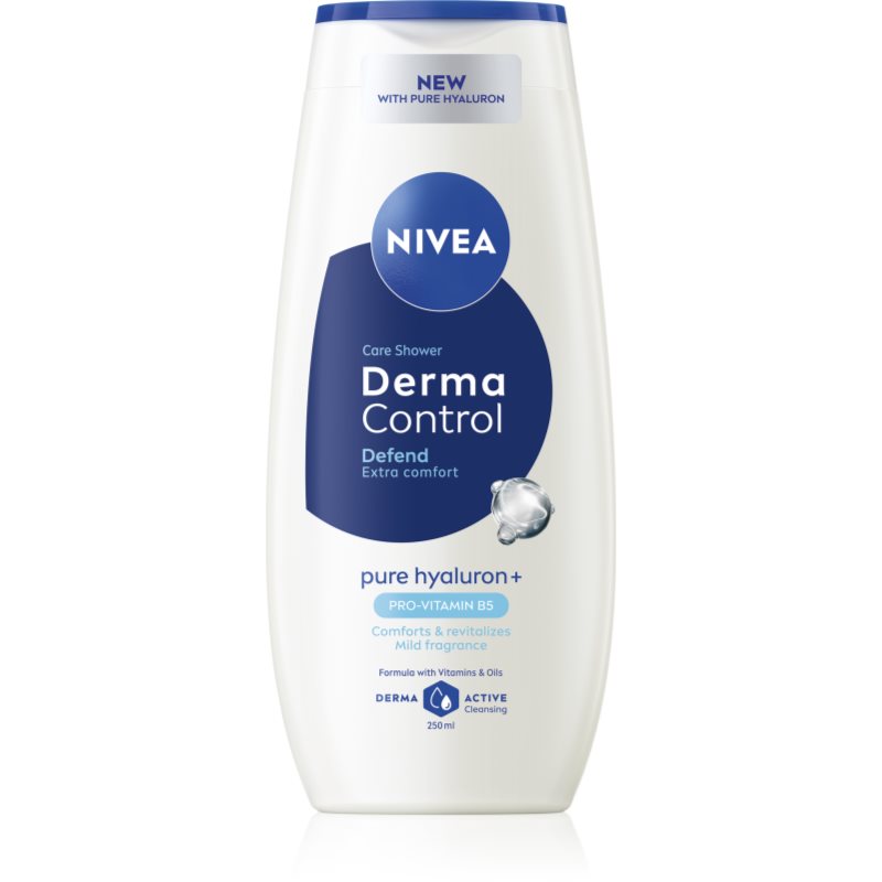 NIVEA Derma Control Defend gel calmant pentru dus cu acid hialuronic 250 ml