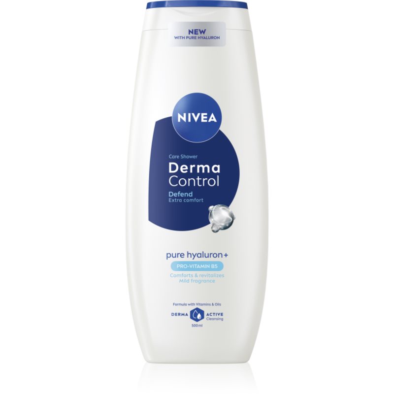 NIVEA Derma Control Defend gel calmant pentru dus cu acid hialuronic 500 ml