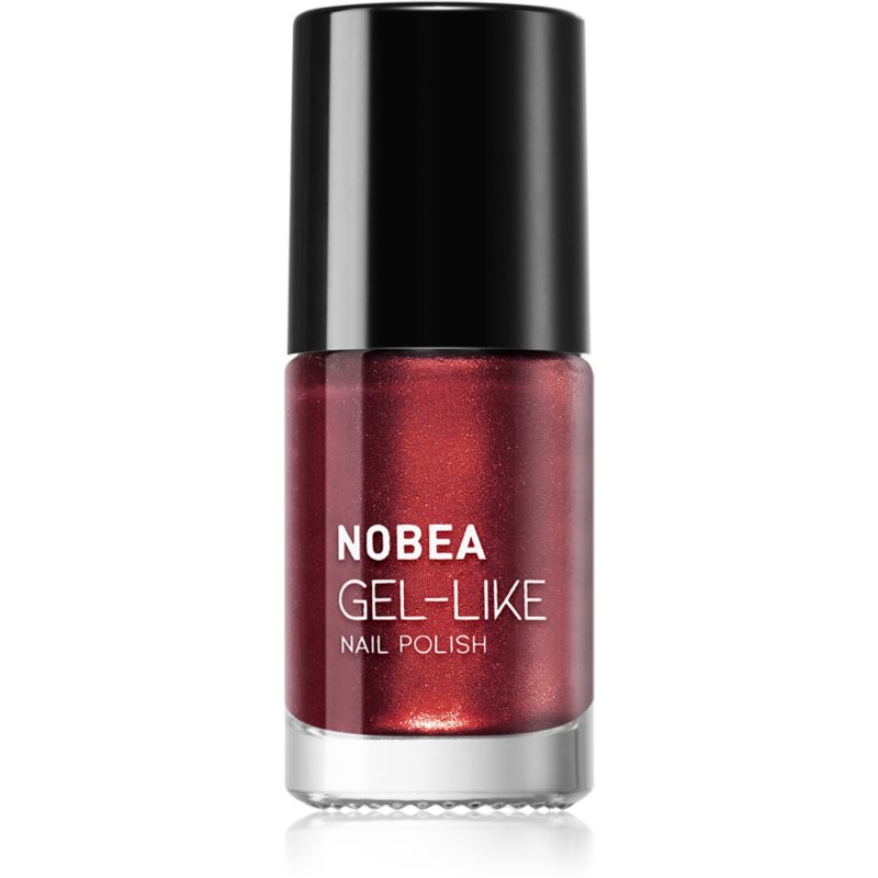NOBEA Metal Gel-like Nail Polish lac de unghii cu efect de gel culoare Polish Ruby 6 ml