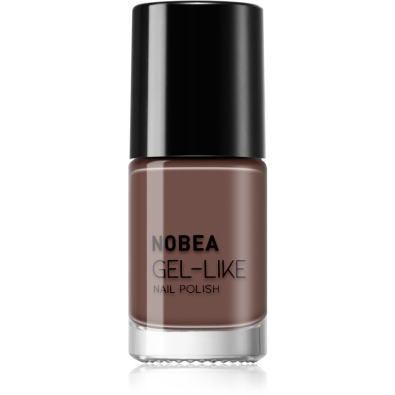 NOBEA Day-to-Day Gel-like Nail Polish lac de unghii cu efect de gel culoare Dark mocha #N06 6 ml