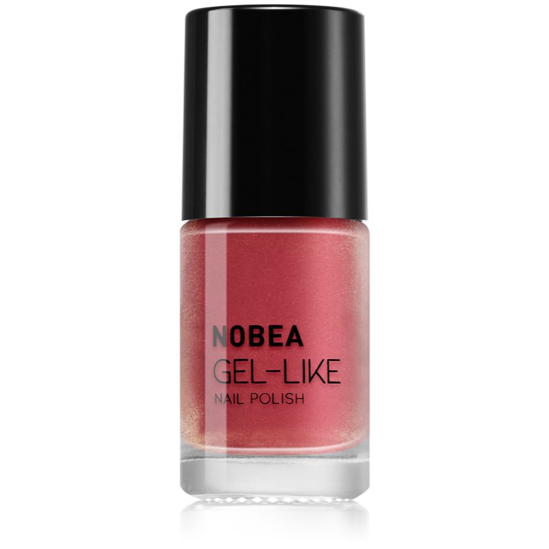 NOBEA Metal Gel-like Nail Polish lac de unghii cu efect de gel culoare Sunset coral #N53 6 ml