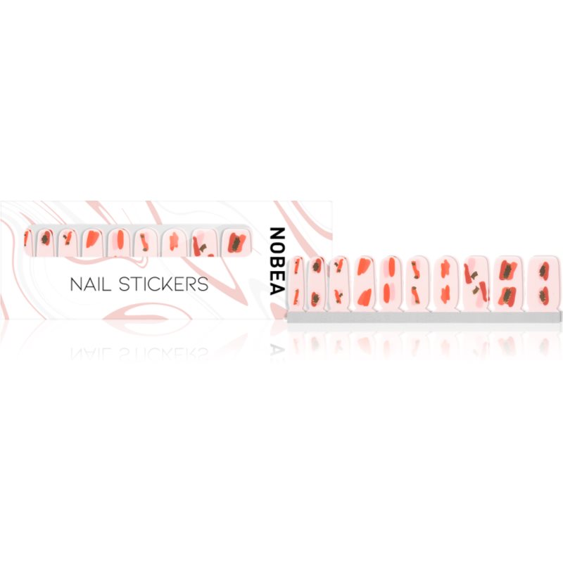 NOBEA Accessories Nail File folii autocolante pentru unghii Red & pink 1 buc