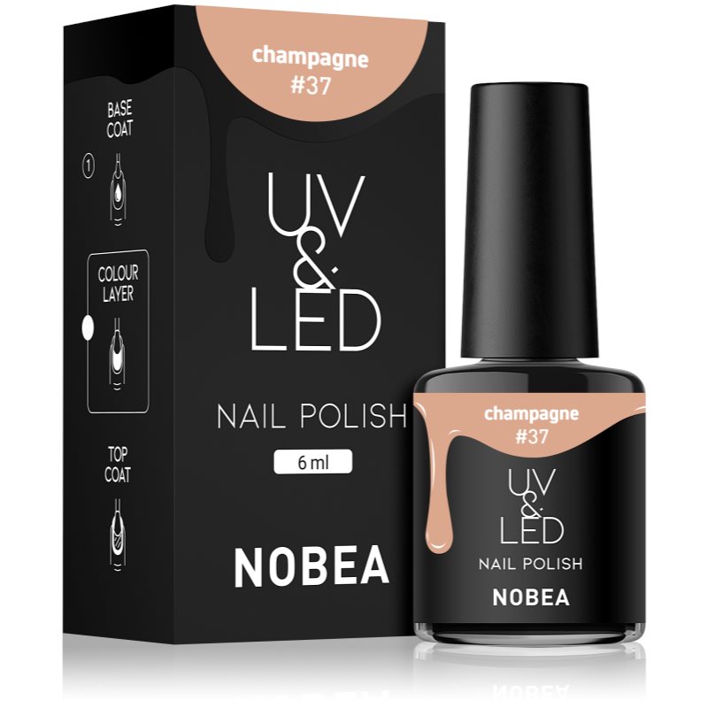 NOBEA UV & LED Nail Polish unghii cu gel folosind UV / lampă cu LED glossy culoare Sparkling Wine #37 6 ml