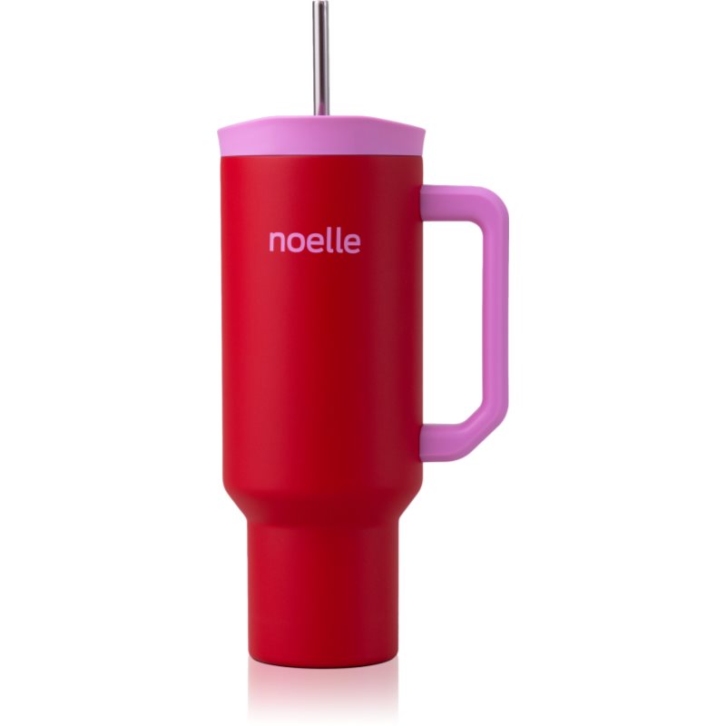 Noelle Tumbler pahar din oțel inoxidabil cu pai Red 1 buc