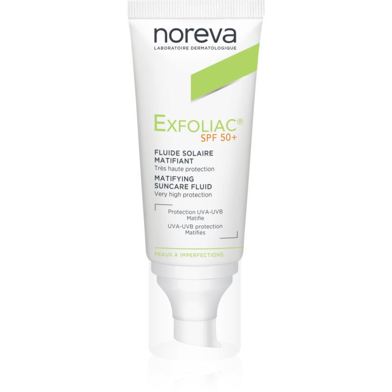 Noreva Exfoliac Mattifying Suncare Fluid SPF 50+ fluid protector mat pentru fata SPF 50+ 40 ml
