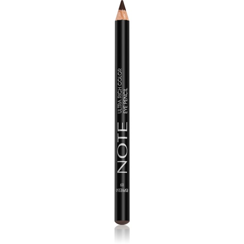 Note Cosmetique Ultra Rich Color Eye Pencil creion dermatograf waterproof culoare 09 Espresso 1,1 g