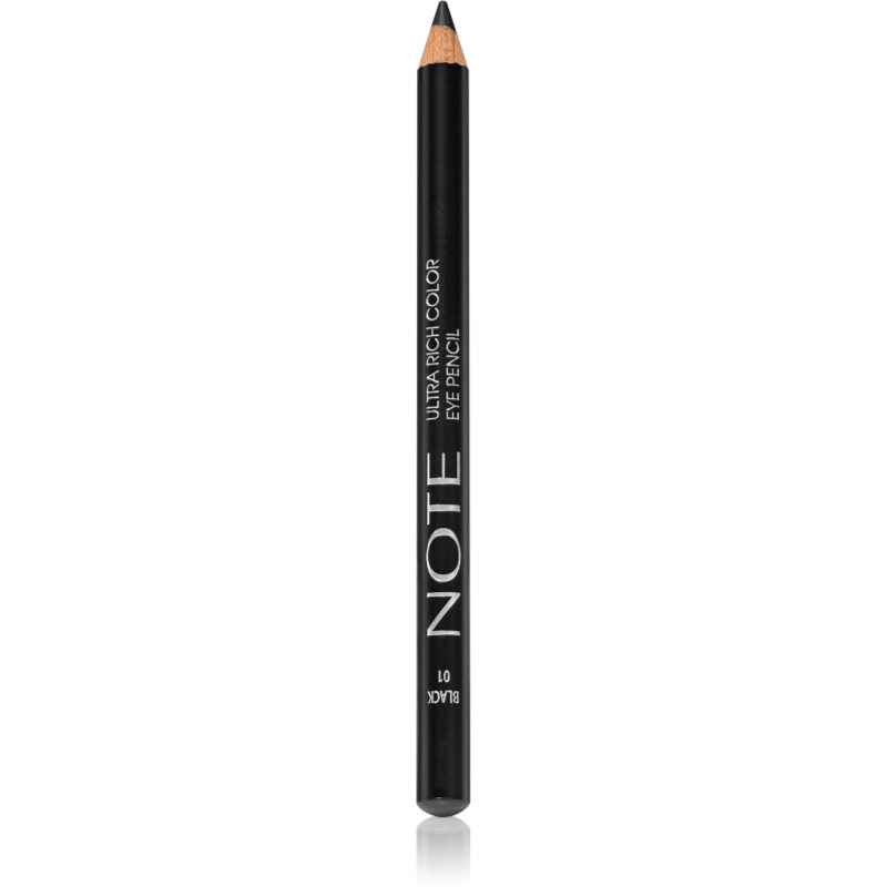 Note Cosmetique Ultra Rich Color Eye Pencil creion dermatograf waterproof culoare 01 Black 1,1 g