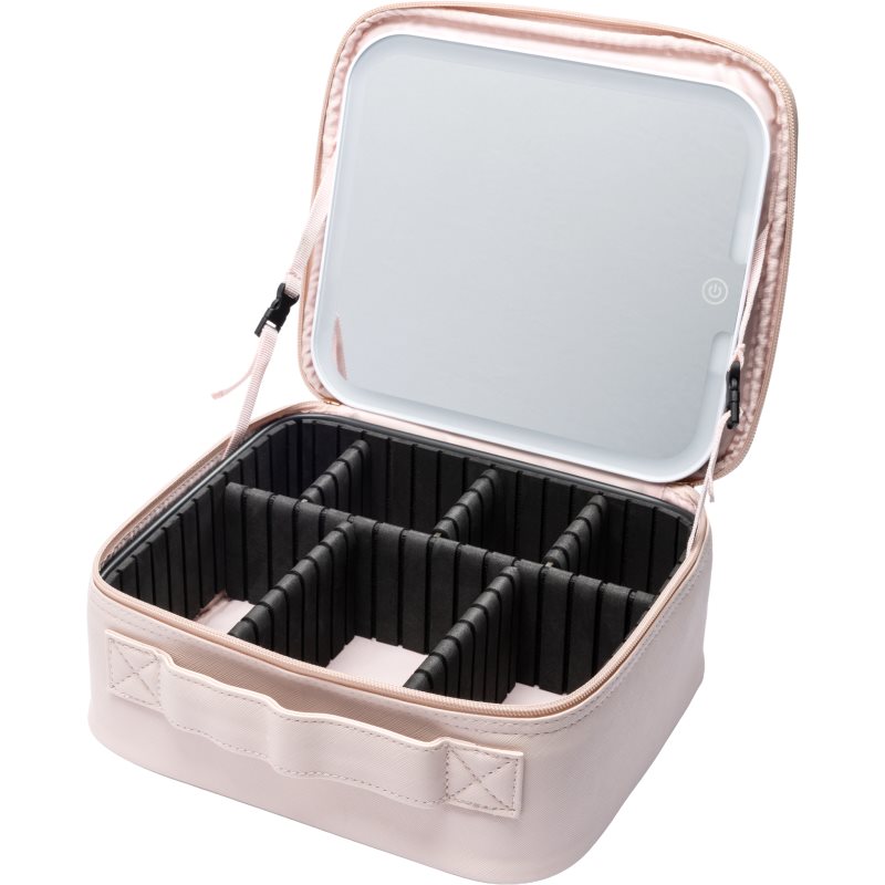 Notino Beauty Box With LED Mirror servietă pentru cosmetice cu oglindă LED Pink 1 buc