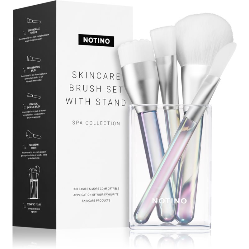Notino Spa Collection Skincare brush set with stand set de pensule pentru îngrijirea pielii