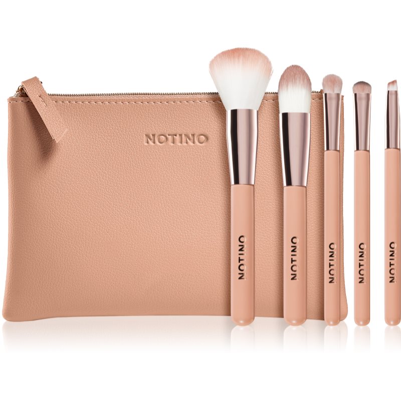 Notino Glamour Collection Travel Brush Set with Pouch set de călătorie cu pensule