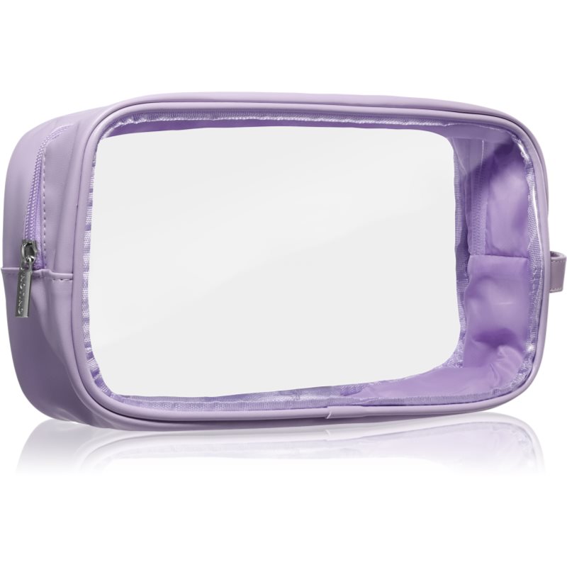 Notino Travel Collection Cosmetic bag geantă de cosmetice transparentă L Purple 1 buc