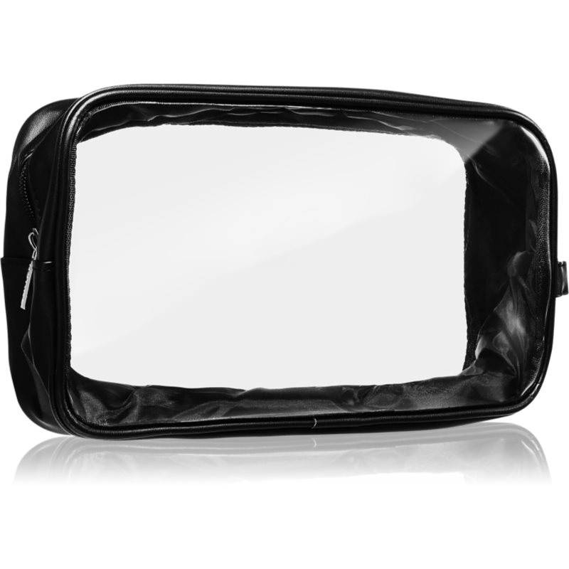 Notino Travel Collection Cosmetic bag geantă de cosmetice transparentă L Black 26x14x8,5 cm 1 buc