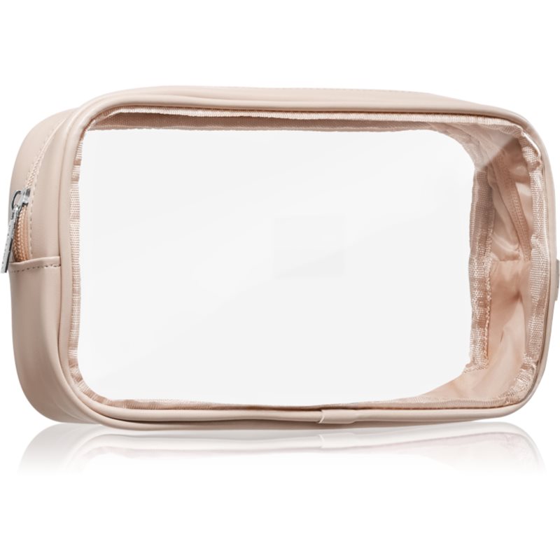 Notino Travel Collection Medium Clear Organizer geantă de cosmetice transparentă M Beige 24x12,5x5 cm 1 buc