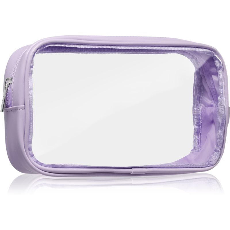 Notino Travel Collection Medium Clear Organizer geantă de cosmetice transparentă M Purple 24x12,5x5 cm 1 buc