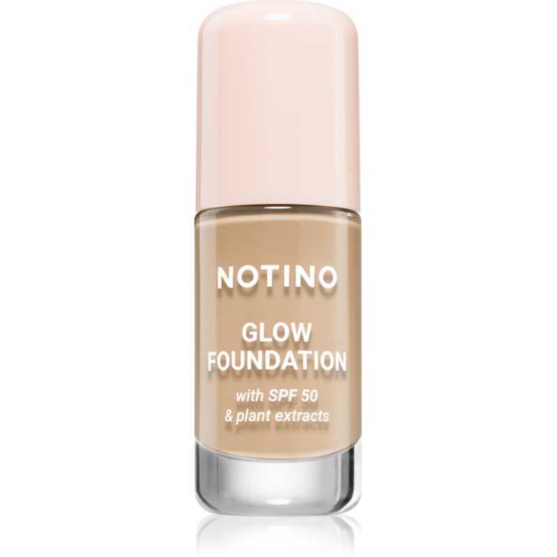 Notino Foundation Glow foundation with SPF 50 & plant extracts make-up pentru luminozitate SPF 50 02 Light Warm 30 ml
