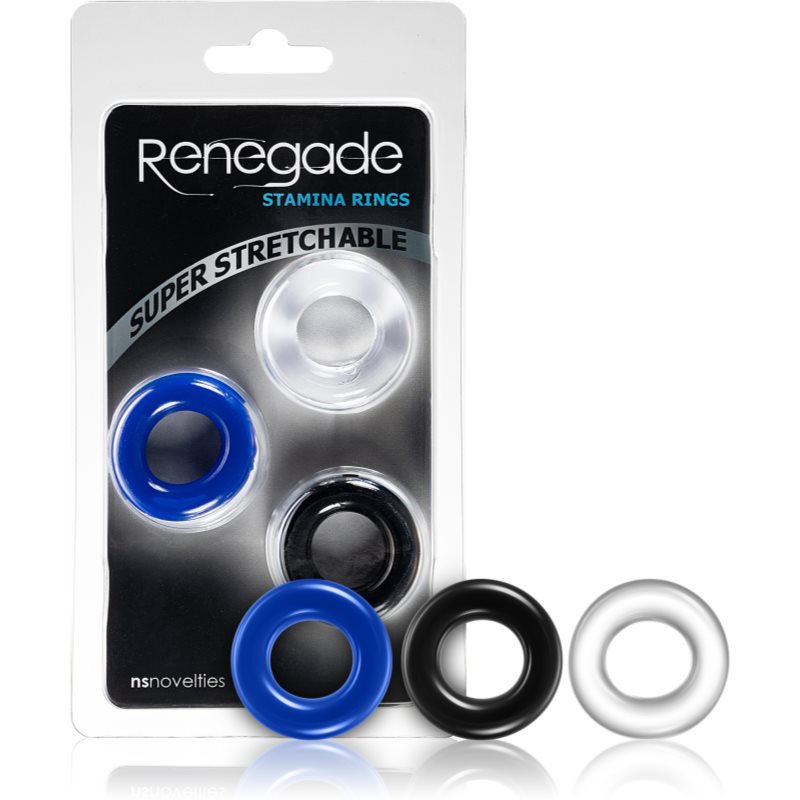 NS Novelties Renegade Stamina Rings set de cercuri pentru penis 3 buc