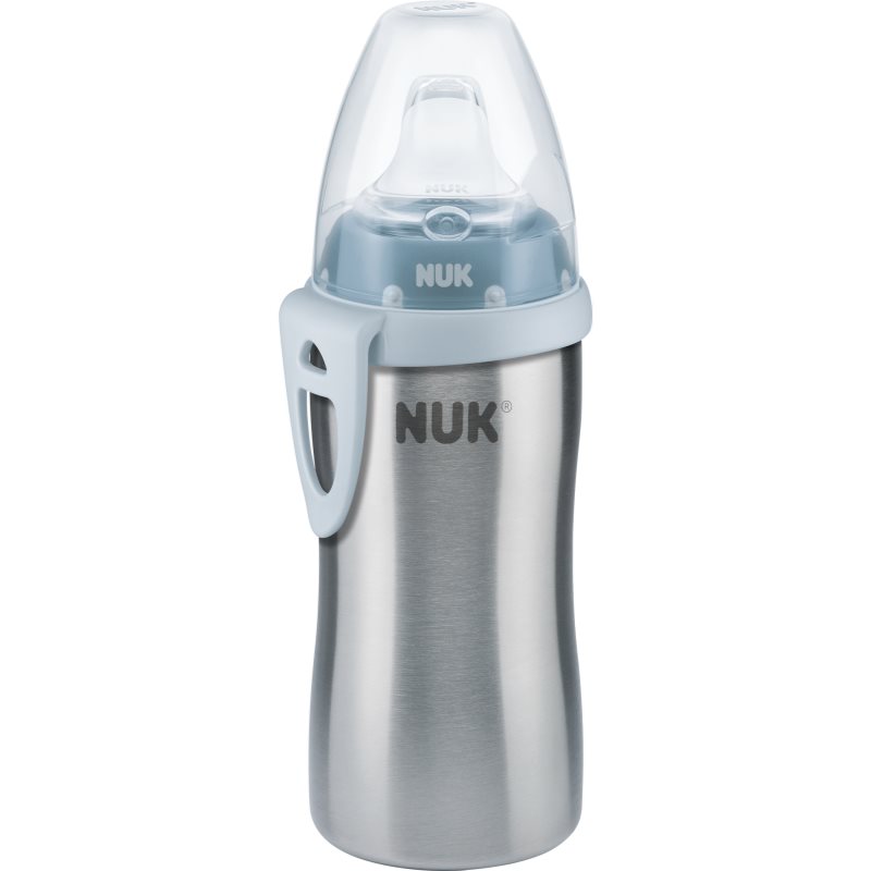 NUK Active Cup Stainless Steel biberon pentru copii Blue 215 ml