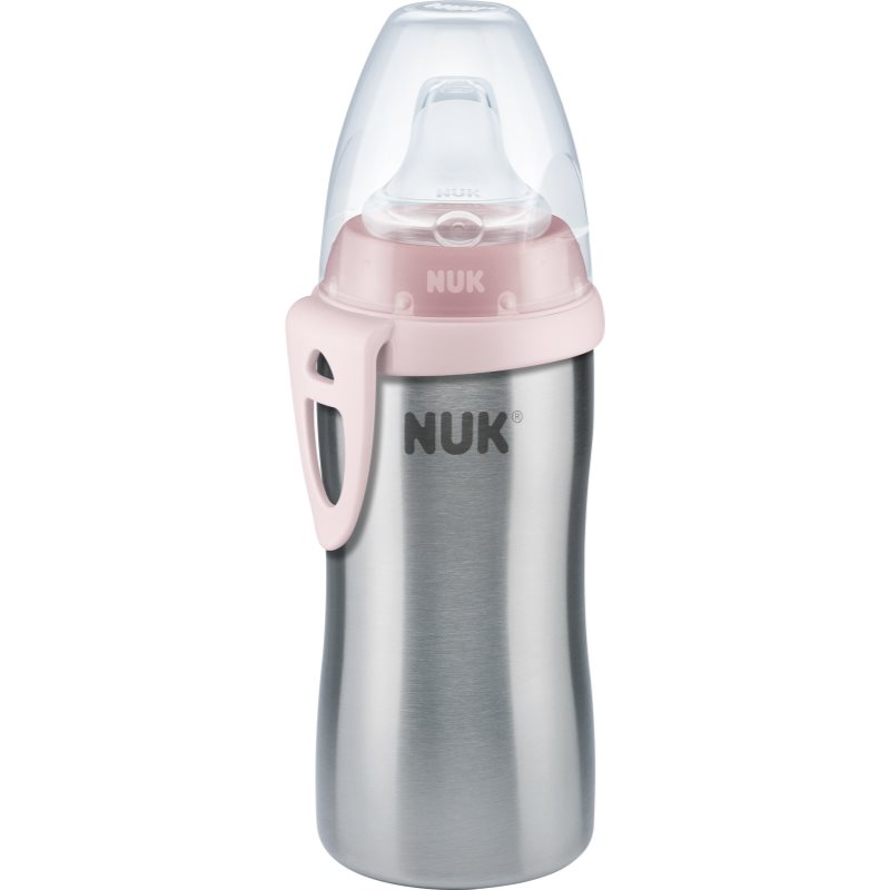 NUK Active Cup Stainless Steel biberon pentru copii Rose 215 ml