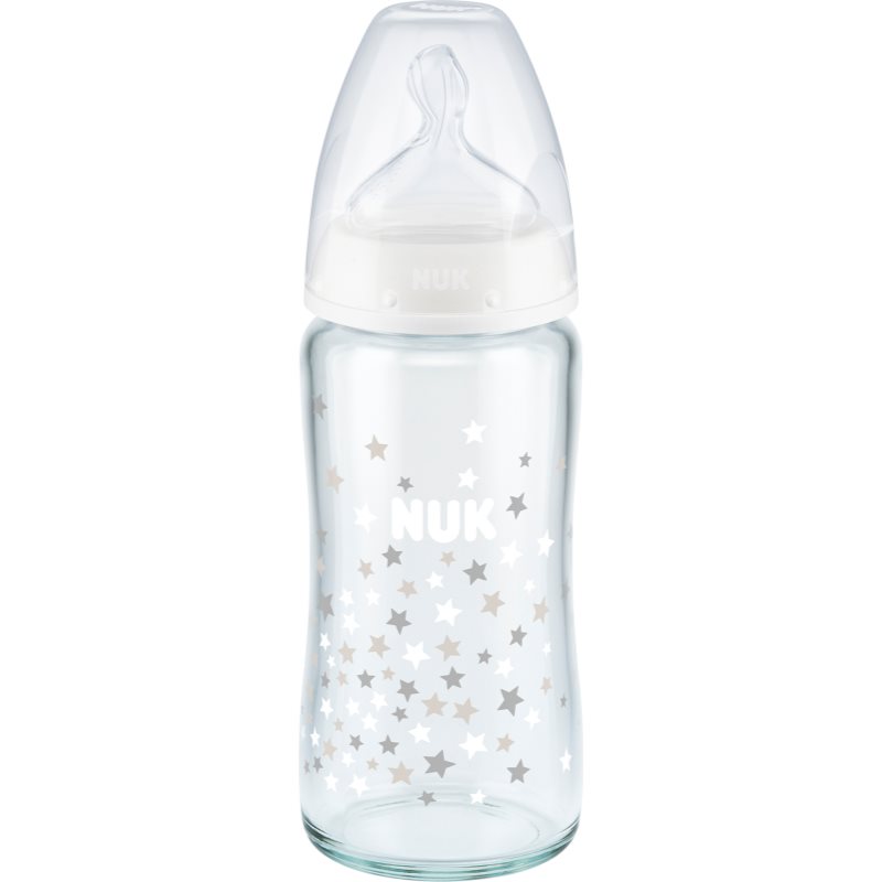 NUK First Choice + 240 ml biberon de sticlă cu controlul temperaturii 240 ml