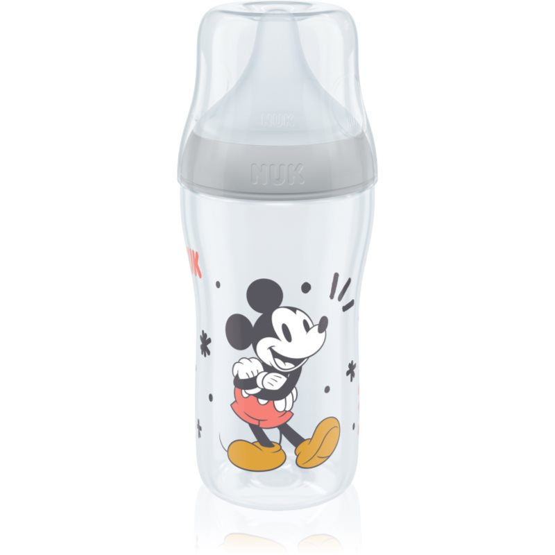 NUK Perfect Match biberon cu controlul temperaturii Mickey 260 ml