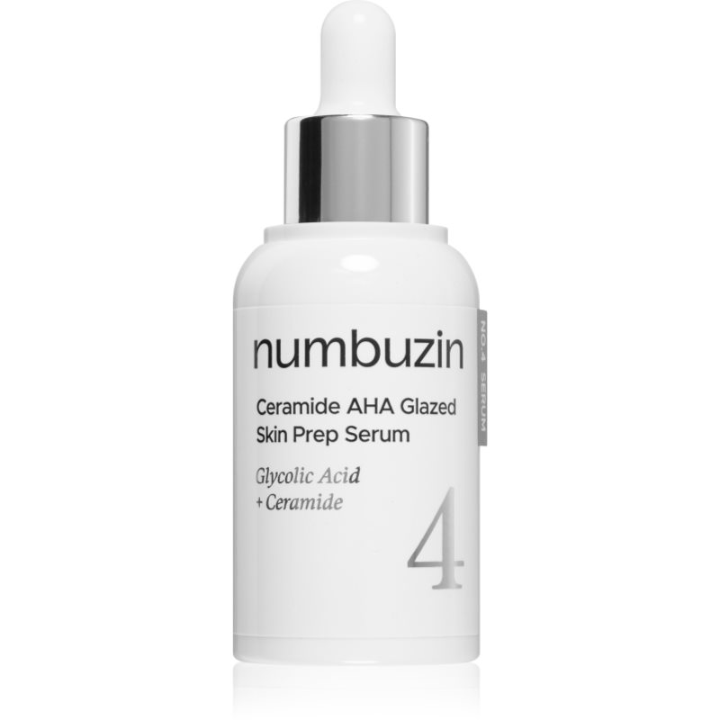 Numbuzin No. 4 Ceramide AHA Glazed Skin Prep Serum ser facial hidratant cu efect de exfoliere 30 ml