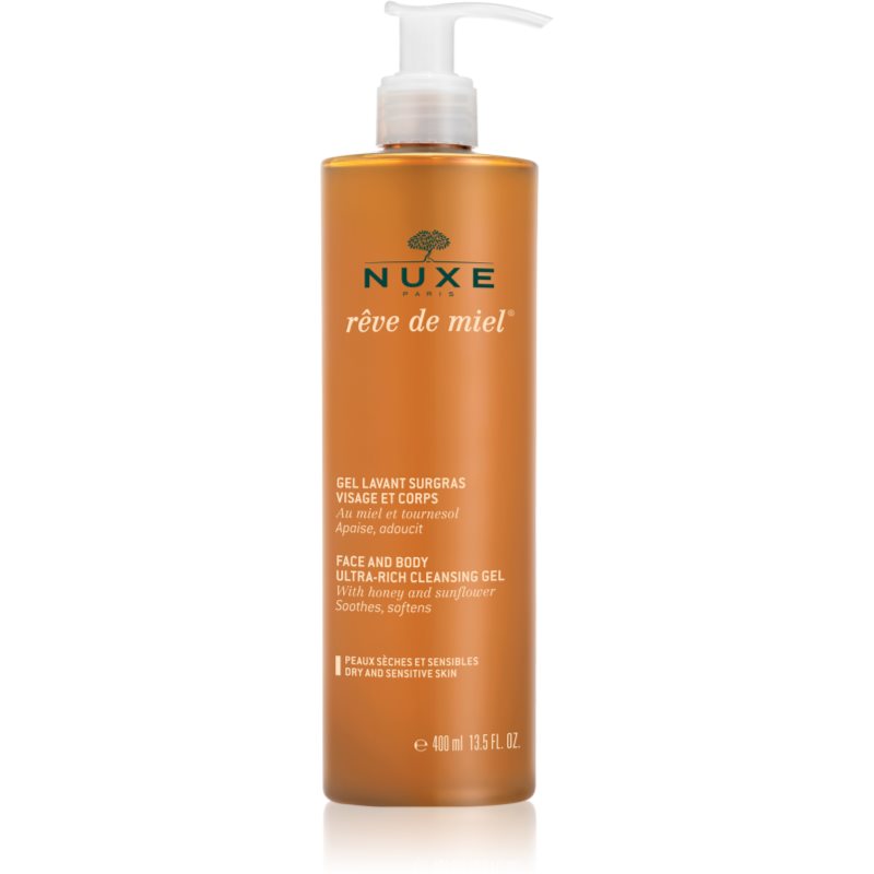 Nuxe Rêve de Miel gel de curățare pentru piele uscata si sensibila 400 ml