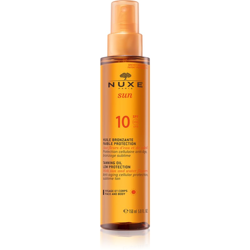 Nuxe Sun Ulei de plaja pentru fata si corp SPF 10 150 ml