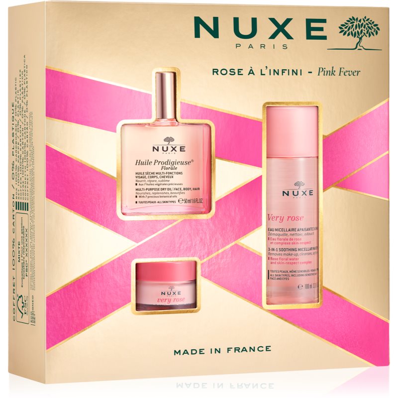 Nuxe Set 2023 Pink Fever Set Cadou De Craciun (pentru Fata, Corp Si Par)