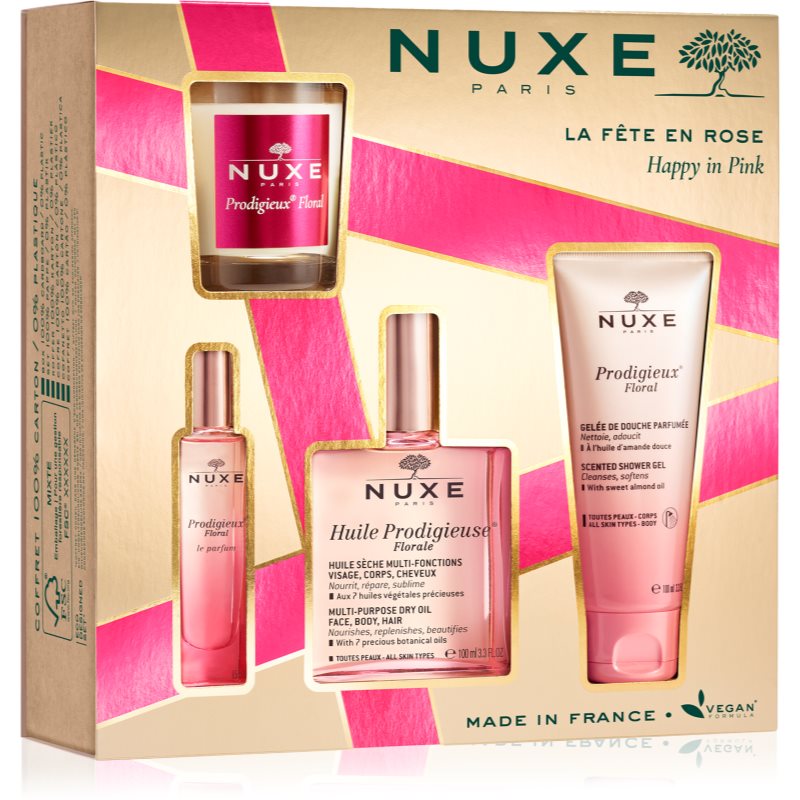 Nuxe Set 2023 Happy In Pink Set Cadou De Craciun (pentru Fata, Corp Si Par)