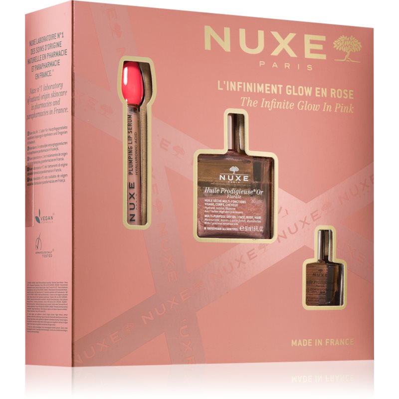 Nuxe The Infinite Glow In Pink set cadou pentru față, corp și păr