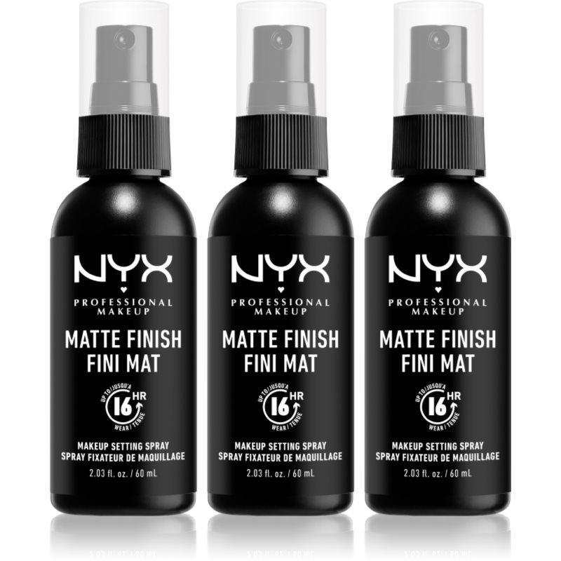 NYX Professional Makeup Makeup Setting Spray Matte spray pentru fixare 3x60 ml