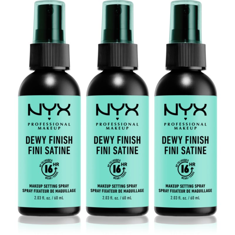 NYX Professional Makeup Makeup Setting Spray Dewy spray pentru fixare 3x60 ml