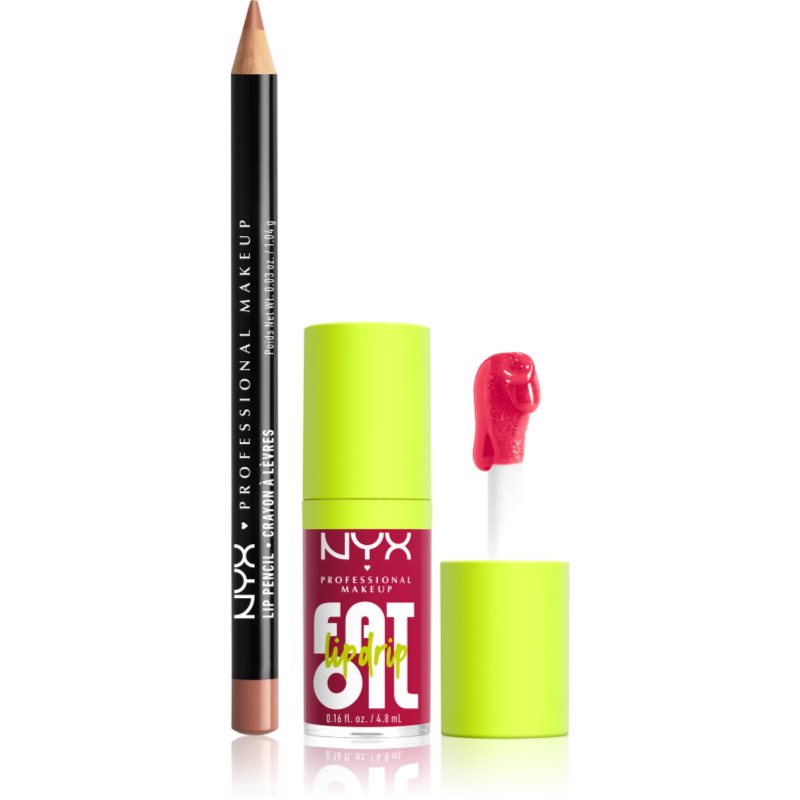 NYX Professional Makeup Fat Oil Lip Drip set îngrijire buze 2 buc