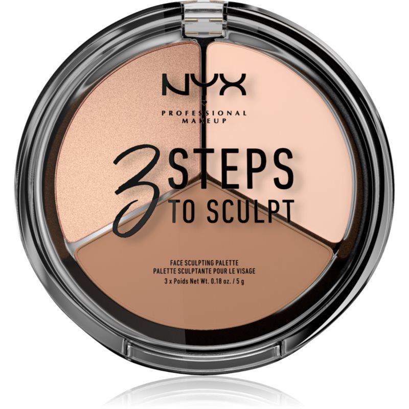 NYX Professional Makeup 3 Steps To Sculpt Patela pentru conturul fetei culoare 01 Fair 15 g