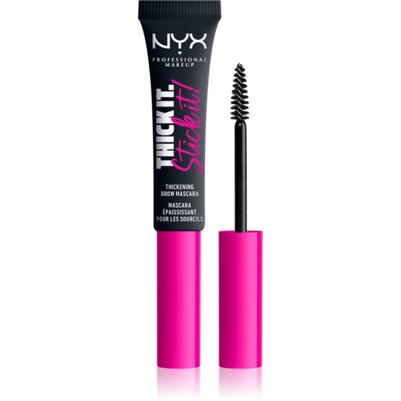 NYX Professional Makeup Thick it Stick It Brow Mascara mascara pentru sprâncene culoare 08 - Black 7 ml