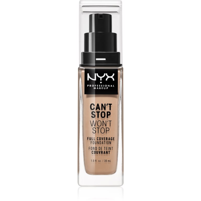 NYX Professional Makeup Can\'t Stop Won\'t Stop Full Coverage Foundation fond de ten cu acoperire ridicată culoare Light Ivory 30 ml