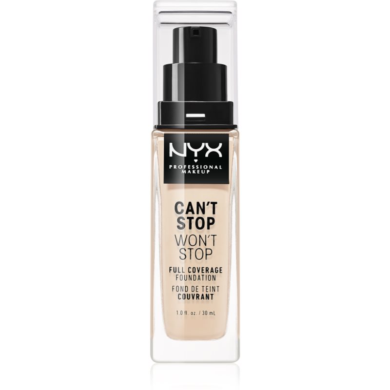 NYX Professional Makeup Can\'t Stop Won\'t Stop Full Coverage Foundation fond de ten cu acoperire ridicată culoare 1.5 Fair 30 ml