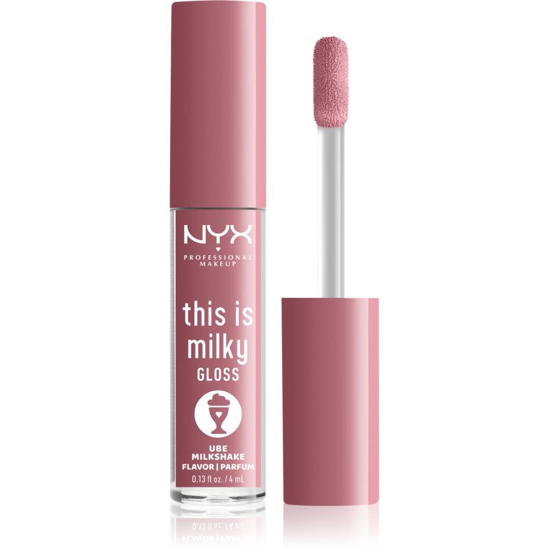 NYX Professional Makeup This is Milky Gloss Milkshakes lip gloss hidratant produs parfumat culoare 11 Ube Milkshake 4 ml