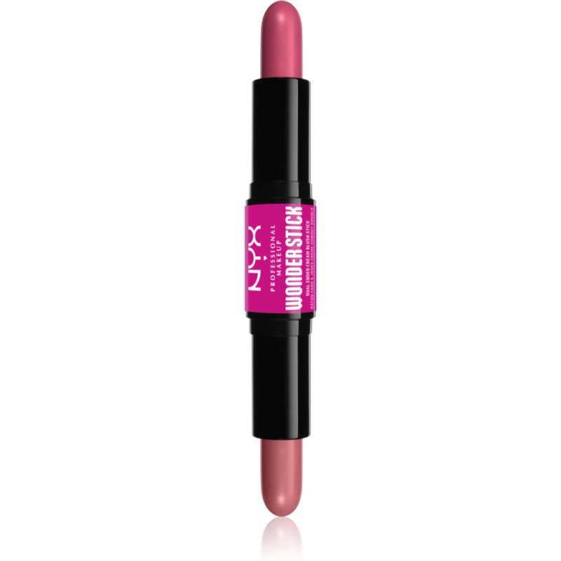 NYX Professional Makeup Wonder Stick Cream Blush baton pentru dublu contur culoare 01 Light Peach and Baby Pink 2x4 g