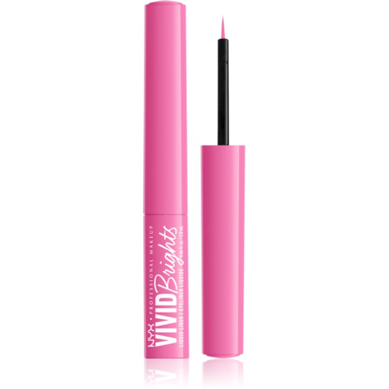 NYX Professional Makeup Vivid Brights eyeliner culoare 08 Don\'t Pink Twice 2 ml