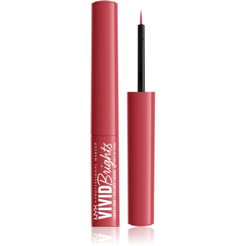 NYX Professional Makeup Vivid Brights eyeliner culoare 04 On Red 2 ml